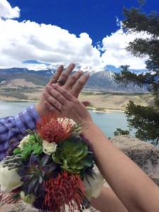 Hands, flowers, ring & Mtns 1